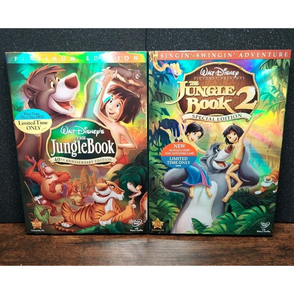 DISNEY DVD CLASSICS JUNGLE BOOK 40TH ANNIVERSARY/ SLIP & THE JUNGLE BOOK 2 SE